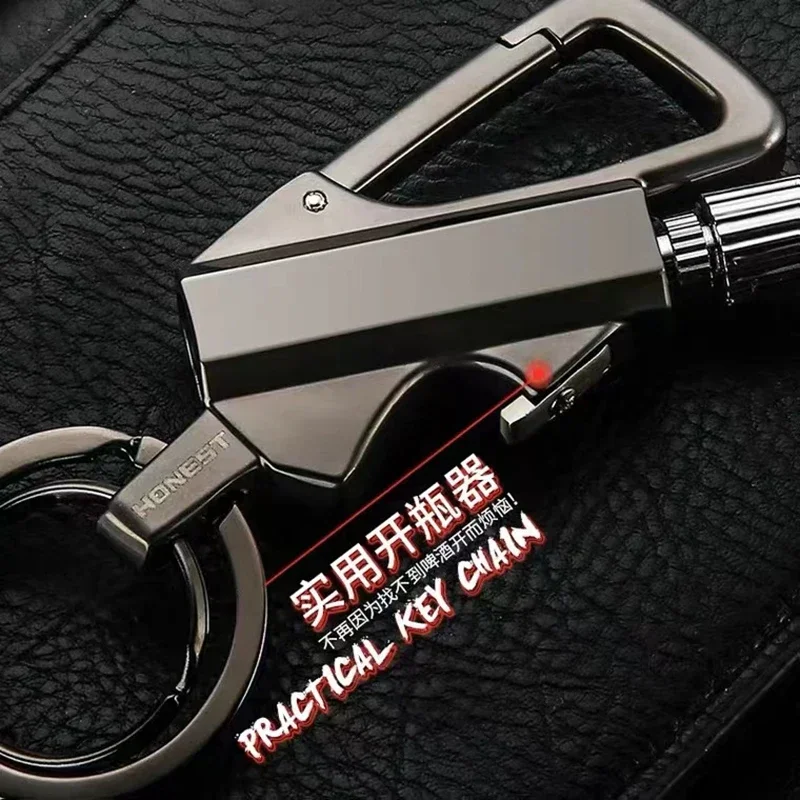 Multifunctional Keychain Kerosine Lighter Beer Bottle Opener Outdoor Portable Igniter Smoking Accessories Gadgets For Men thumbnail 5