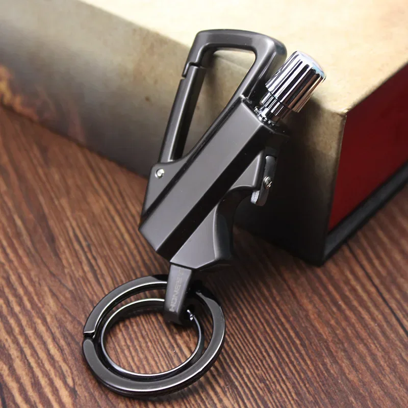 Multifunctional Keychain Kerosine Lighter Beer Bottle Opener Outdoor Portable Igniter Smoking Accessories Gadgets For Men thumbnail 4