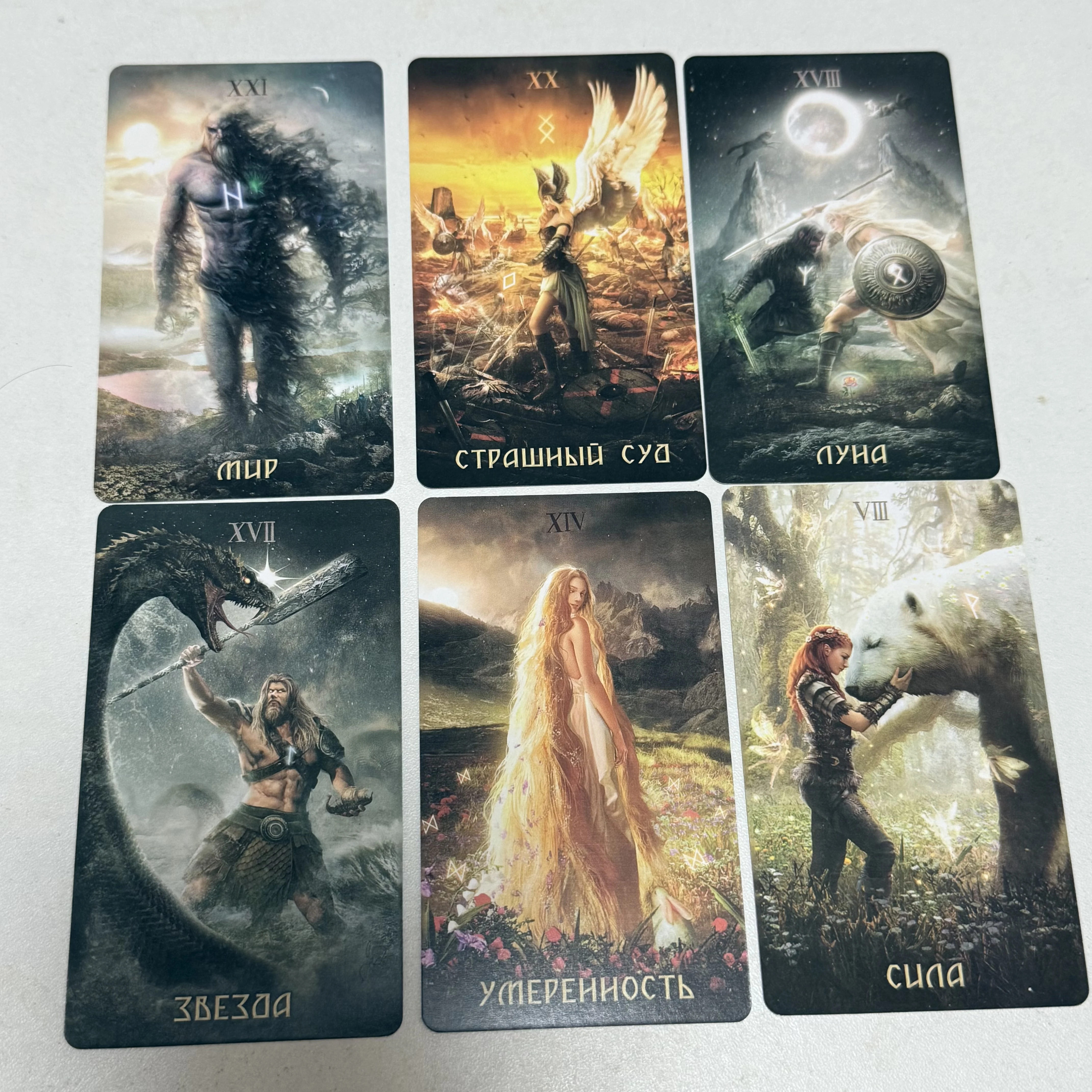 Runic Tarot cards Russian Verion  80 cards board game thumbnail 2