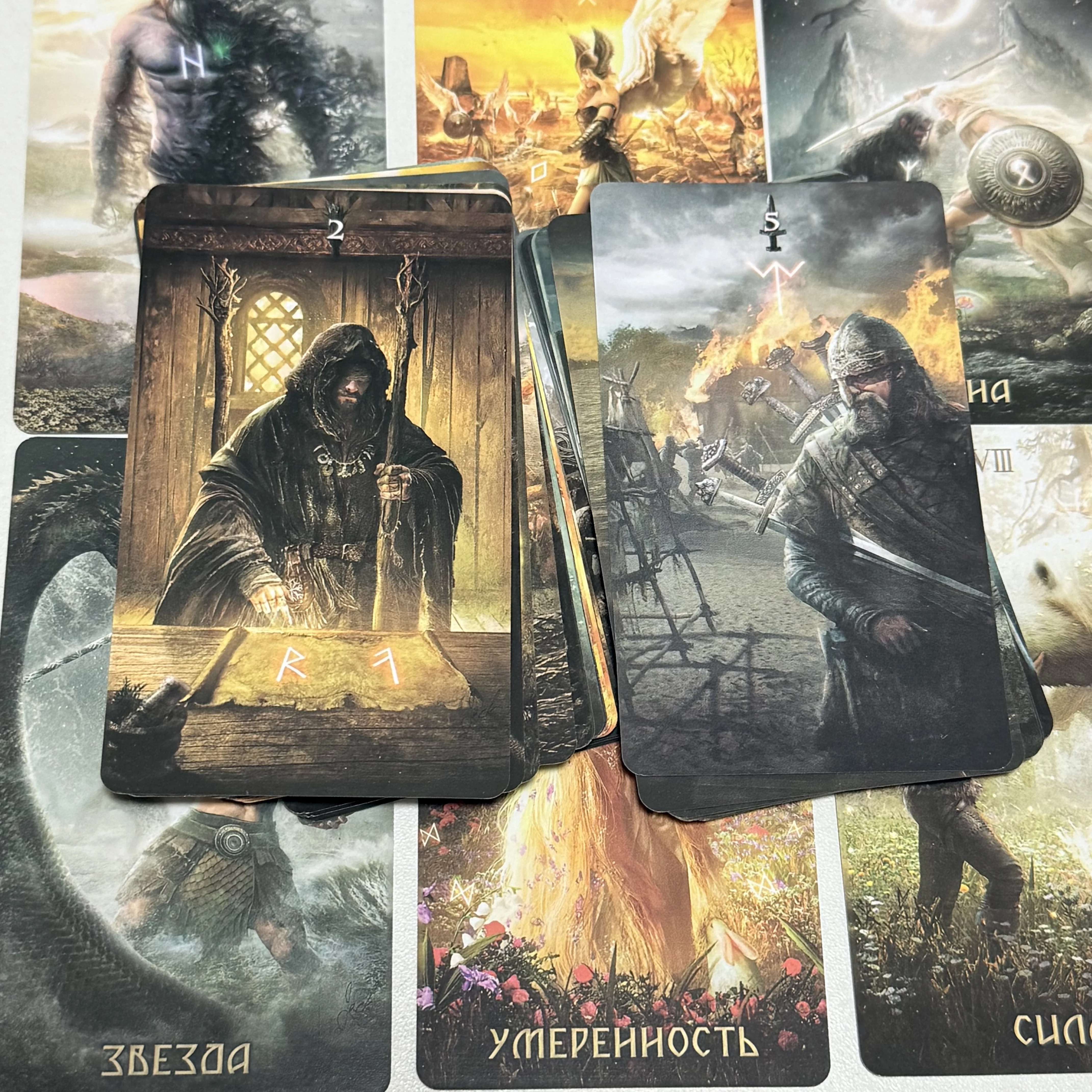 Runic Tarot cards Russian Verion  80 cards board game thumbnail 4