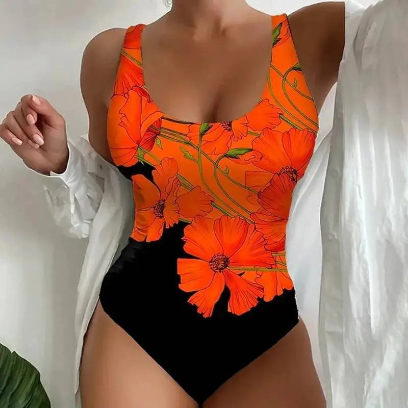 Summer 2026 Large Size Swimwear Female Plus Size One-Piece Swimsuits Closed For Beach Pool Bather Swimming Body Bathing Suit thumbnail 2