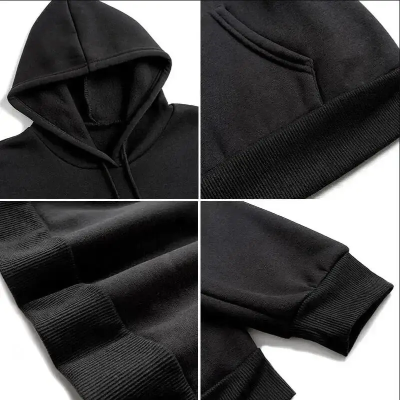 Women's Plus-size Hooded Sweatshirt Gothic Angel and Demon Pattern Autumn and Winter Fleece Streetwear Oversized Loose Casual thumbnail 6