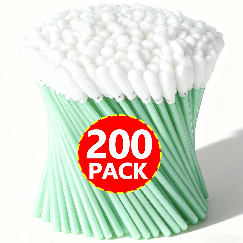 50/100/200PCS Foam Cleaning Swabs Sponge Tip Swab Sticks for Inkjet Printer Print Head Camera Lens Optical Equipment Cleaner Kit