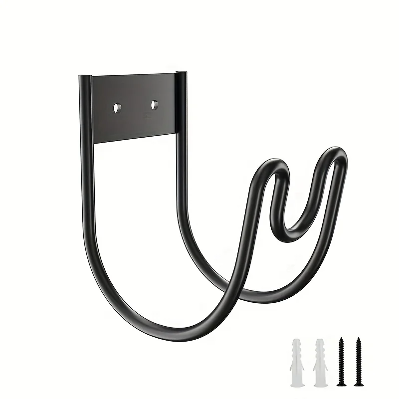 Heavy-Duty Garden Hose Rack -Wall-Mounted Water Pipe Organizer with Hook,Sturdy Metal Structure Suitable for Garage,Basement Use thumbnail 5