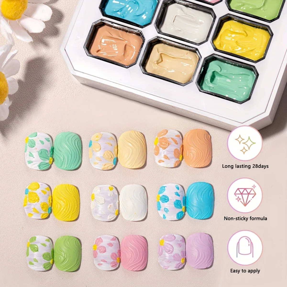 1pc 9-color Macaron oil paint nail polish 3-in-1 high saturation solid patting gel  durable gradual change nail gel uv&led thumbnail 4