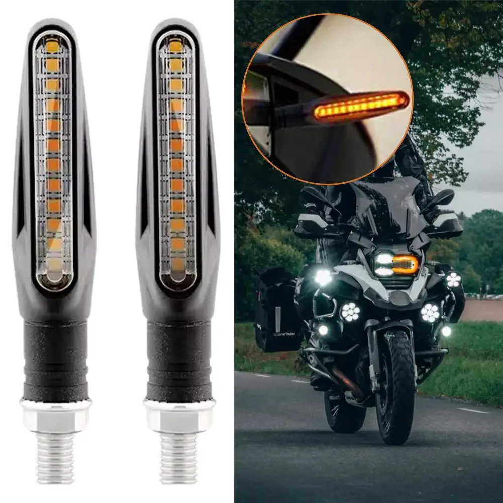 2/4PCS Motorcycle LED Turn Signal Lights Ultra-Bright Amber Indicators Enhanced Visibility Safety Motorbike Lighting Accessories thumbnail 2