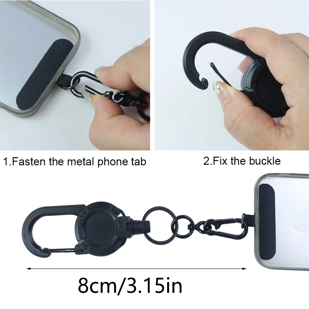 Retractable Phone Lanyard Heavy Duty Multitool Carabiner Badge Holder Phone Buckle thumbnail 5