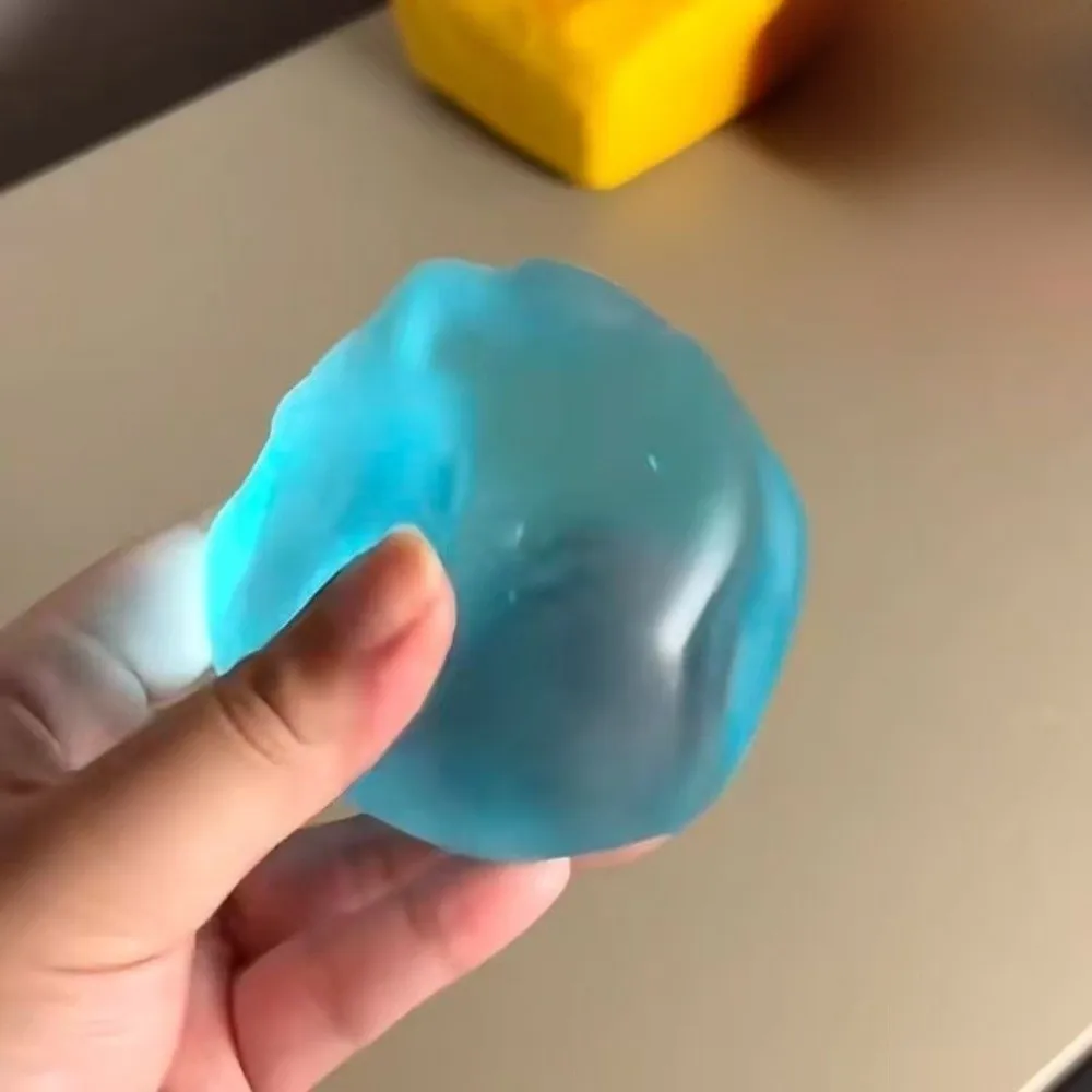 Blue Transparent Squishy Toys Slow Resilience Soft Material Anti Stress Sensory Fidgets Stress Relief Simulate Sensory thumbnail 5
