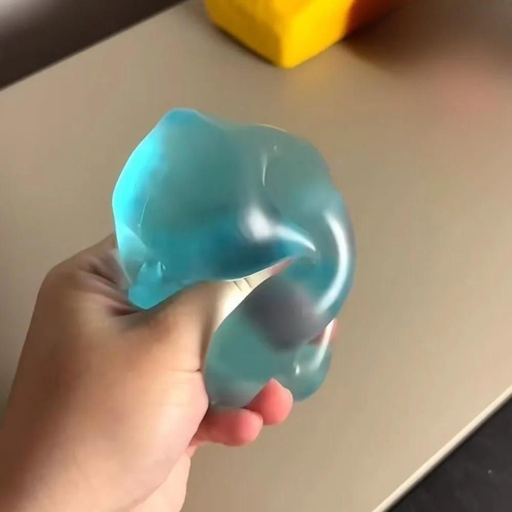 Blue Transparent Squishy Toys Slow Resilience Soft Material Anti Stress Sensory Fidgets Stress Relief Simulate Sensory thumbnail 2