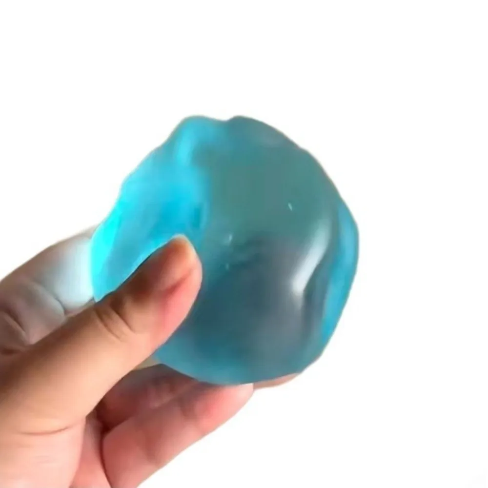 Blue Transparent Squishy Toys Slow Resilience Soft Material Anti Stress Sensory Fidgets Stress Relief Simulate Sensory thumbnail 4