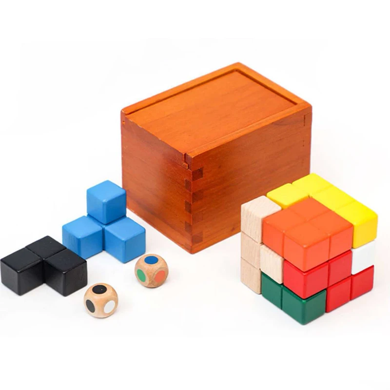 Wooden Magic Box Difficult Brain Teaser Geometric Puzzles for Adults Kids IQ Challenge Logical Thinking Games Educational Toys thumbnail 2