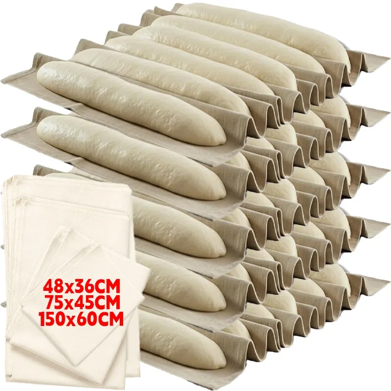 S/M/L Dough Fermented Cotton Cloth Kitchen Dining Bakers Pans Dough Couche Pastry Proofing Cloth Baking French Bread Bakers Tool