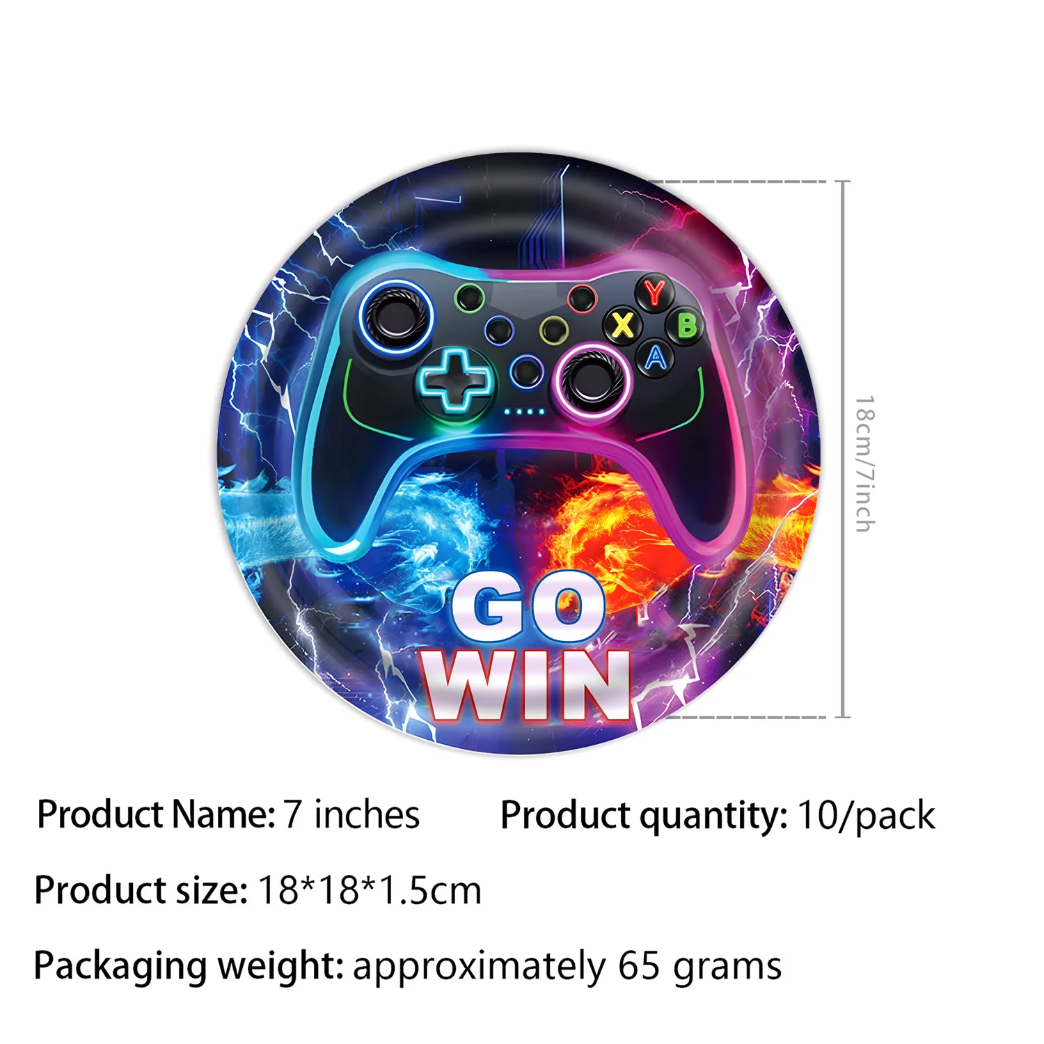 New Gamepad Boy Birthday Party Decoration Disposable Tableware Paper Cup Plate Napkin Banner For Baby Shower Decor Supplies Gift thumbnail 3