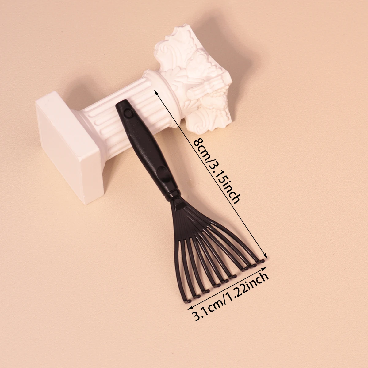 1Pcs ,Small Rake,Mini Rake for Hairbrush&Comb Cleaning,No More Tangle, Rake Tools for Home Salon，Special for real hair wigs thumbnail 6