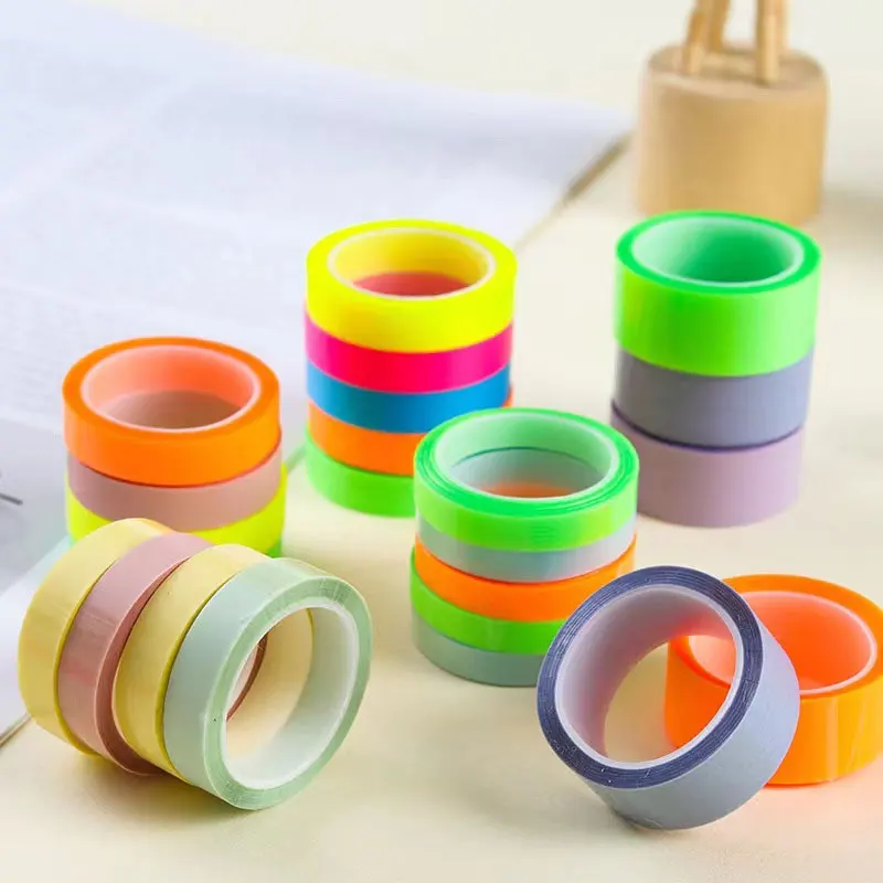 JCD 5 Rolls Multicolor Writable Sticky Note, Removable Highlighter Marking Tape , See Through Index Label thumbnail 4