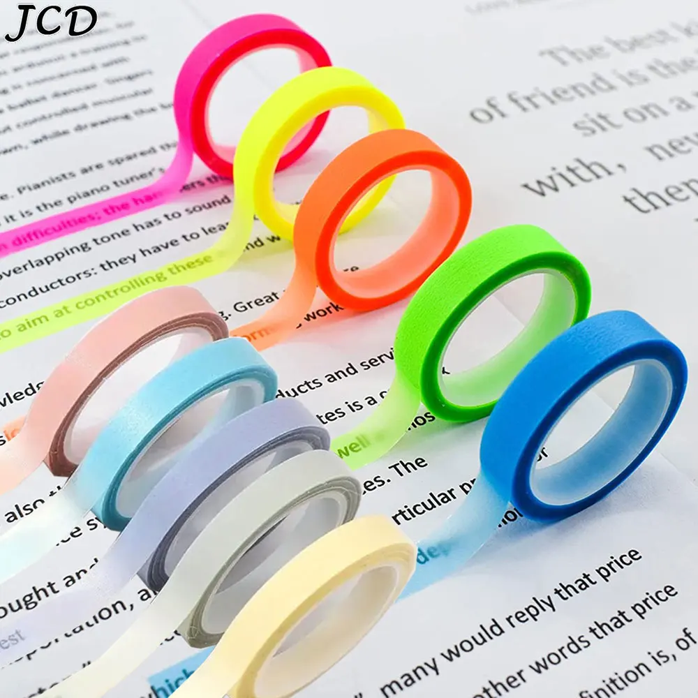 JCD 5 Rolls Multicolor Writable Sticky Note, Removable Highlighter Marking Tape , See Through Index Label thumbnail 2