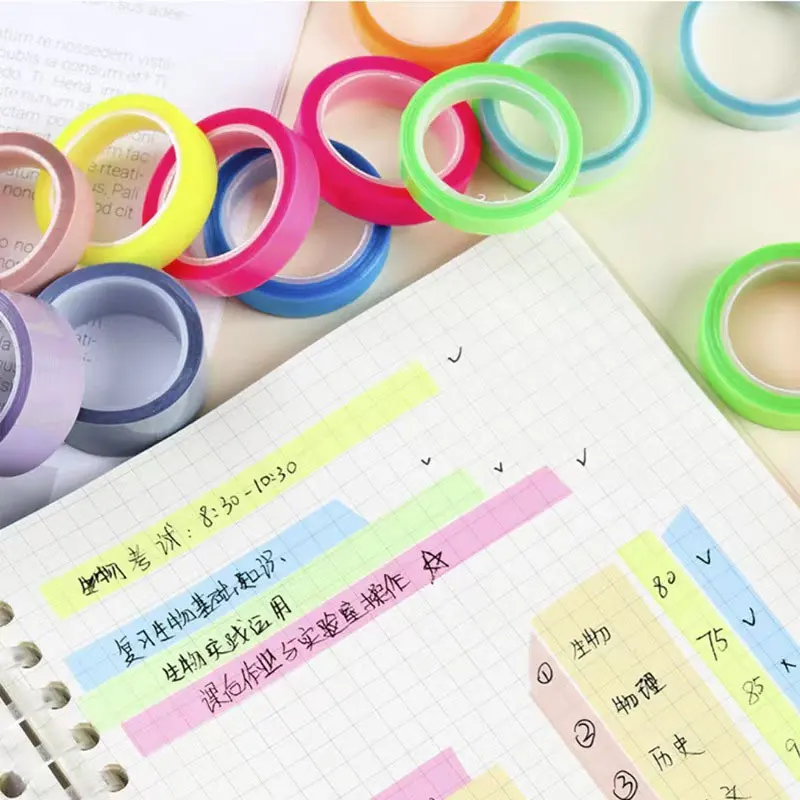 JCD 5 Rolls Multicolor Writable Sticky Note, Removable Highlighter Marking Tape , See Through Index Label thumbnail 5