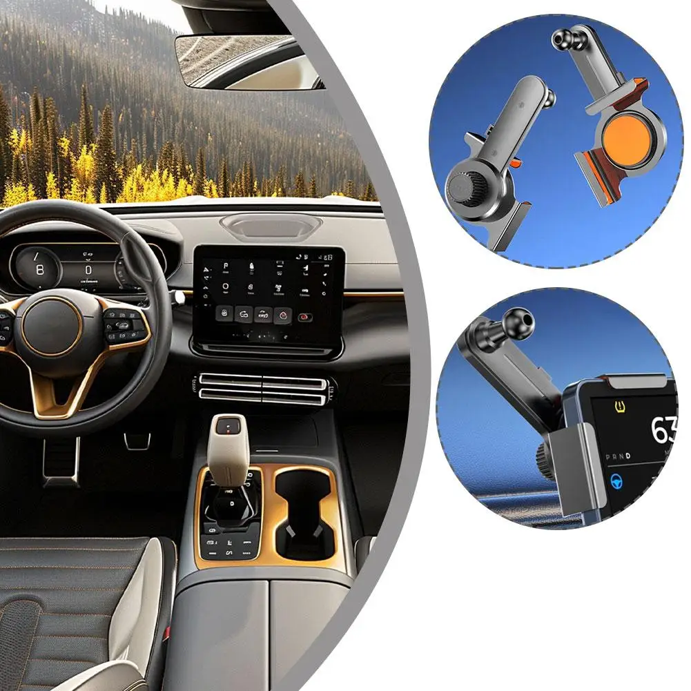 Large Screen Car Phone Holder, Car Suspension Center Control Screen, Navigation And Shooting Clip thumbnail 4