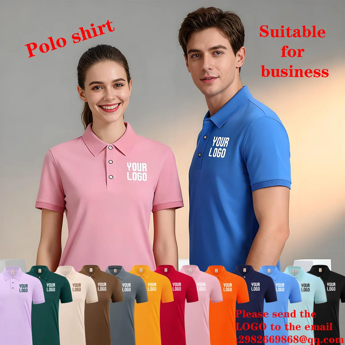 2025 New Fashionable Customized Polo Shirt, Suitable for Both Men and Women, Personalized Logo, Suitable for Business