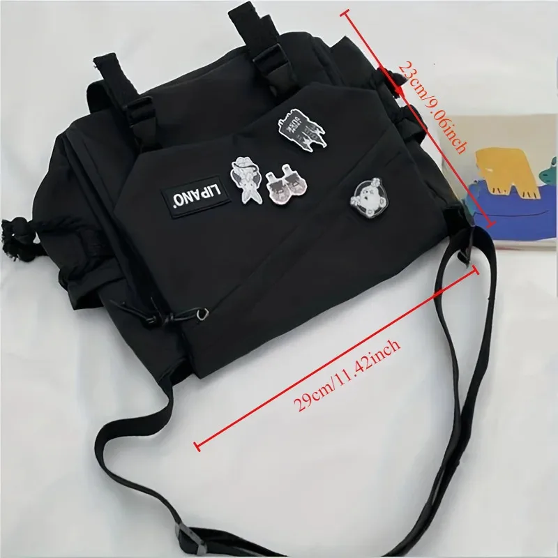 Men's Nylon Crossbody Bag Large Capacity Casual Messenger Bag Student School Bag Travel Business Shoulder Bag thumbnail 6