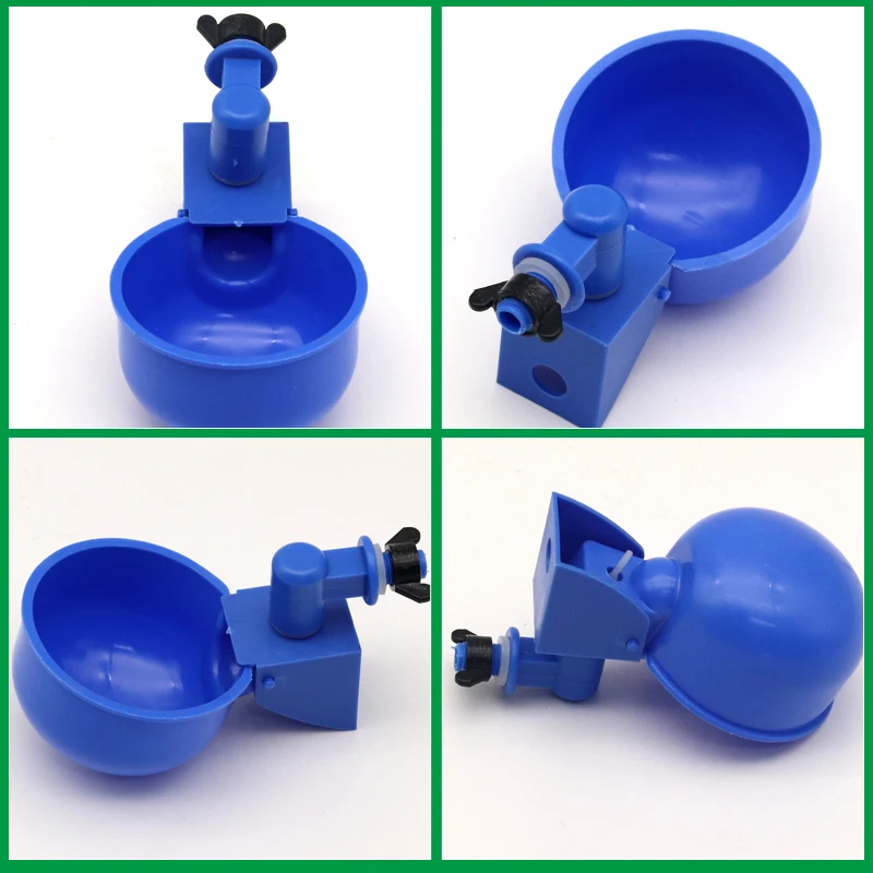 5/10/20pcs Automatic Chicken Water Cups Poultry Waterer Bowl Chicken Coop Hens Feeder Plastic Drink Cup for Chicken Duck Goose thumbnail 2