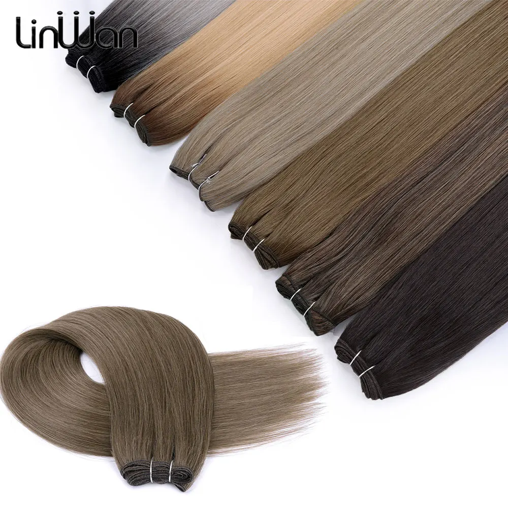 Bio Straight Hair Bundles 26" Natural Soft Heat Resistant Fiber Synthetic Fiber Hair Extensions Protein Straight Hair Weave End