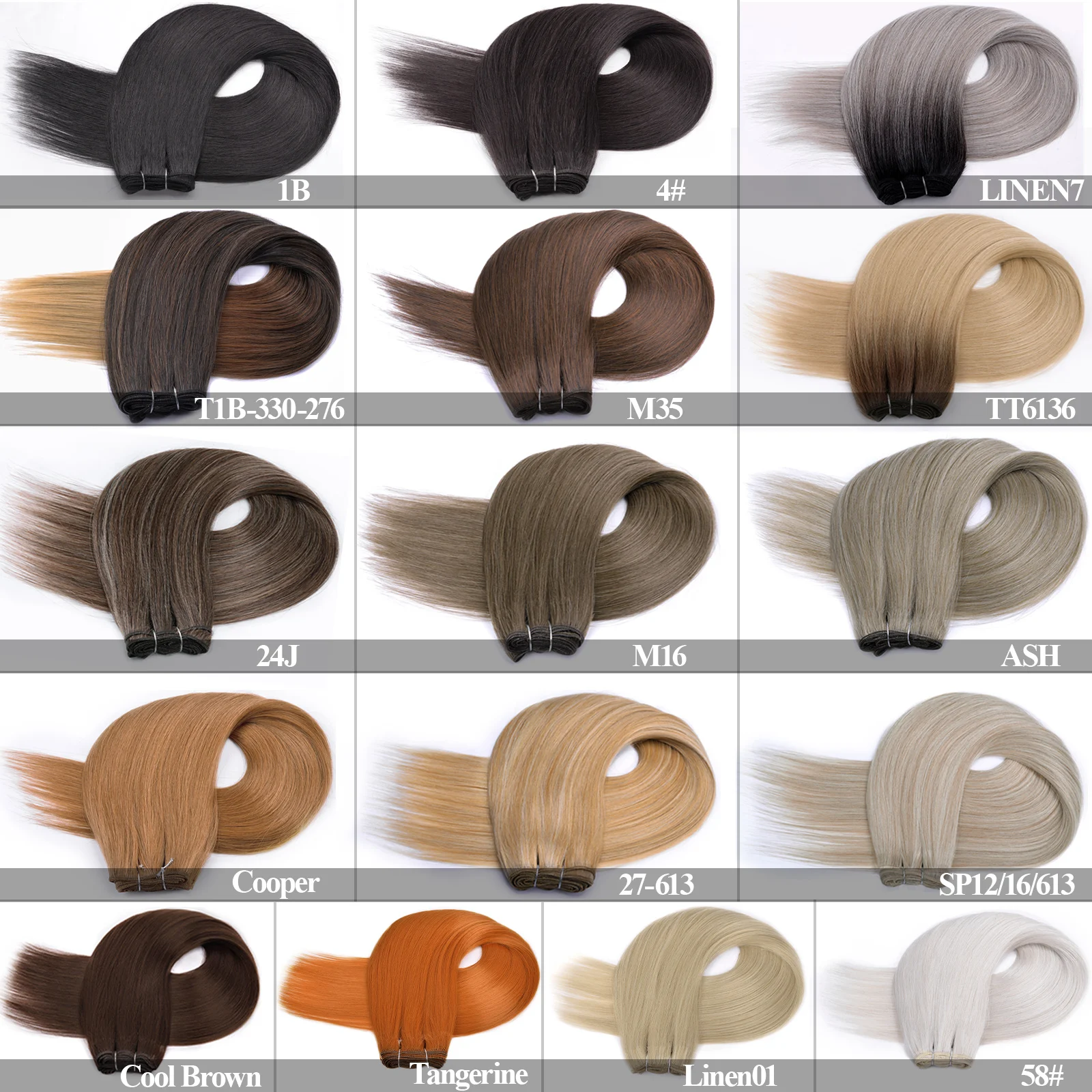Bio Straight Hair Bundles 26" Natural Soft Heat Resistant Fiber Synthetic Fiber Hair Extensions Protein Straight Hair Weave End thumbnail 2