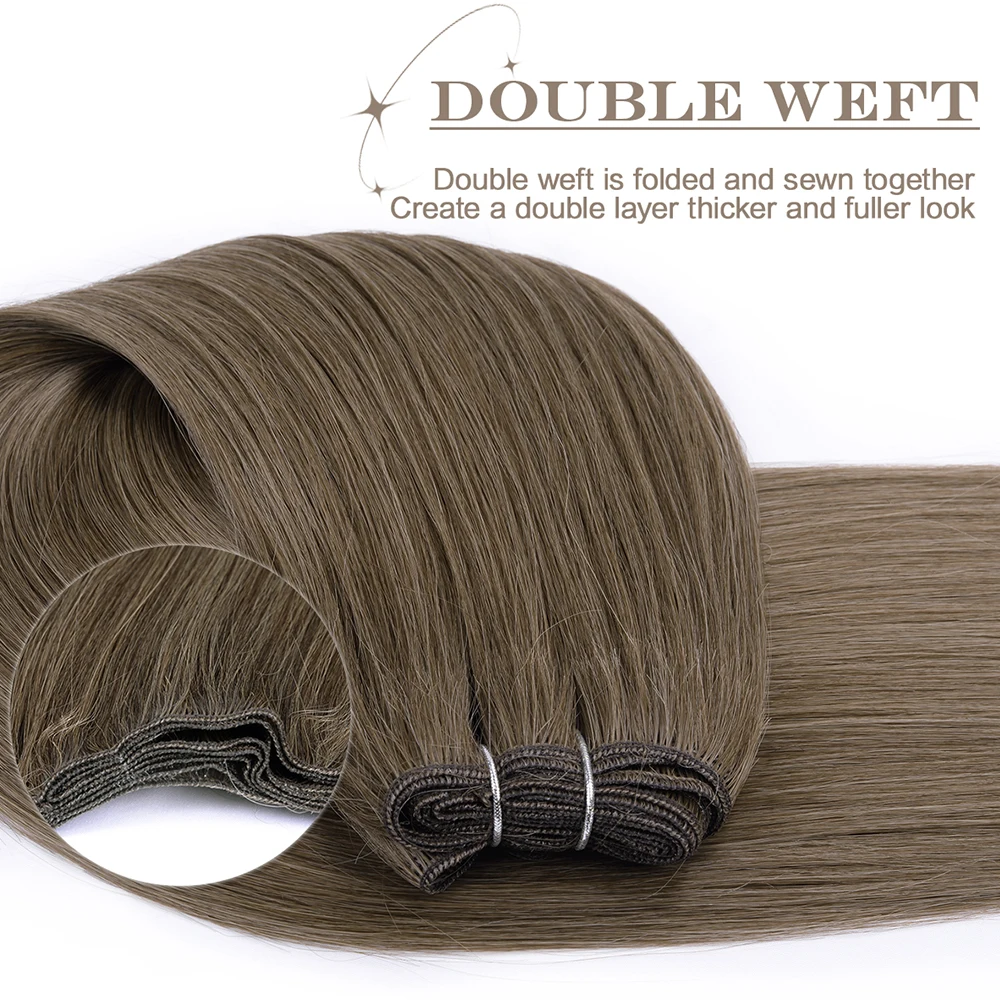 Bio Straight Hair Bundles 26" Natural Soft Heat Resistant Fiber Synthetic Fiber Hair Extensions Protein Straight Hair Weave End thumbnail 3