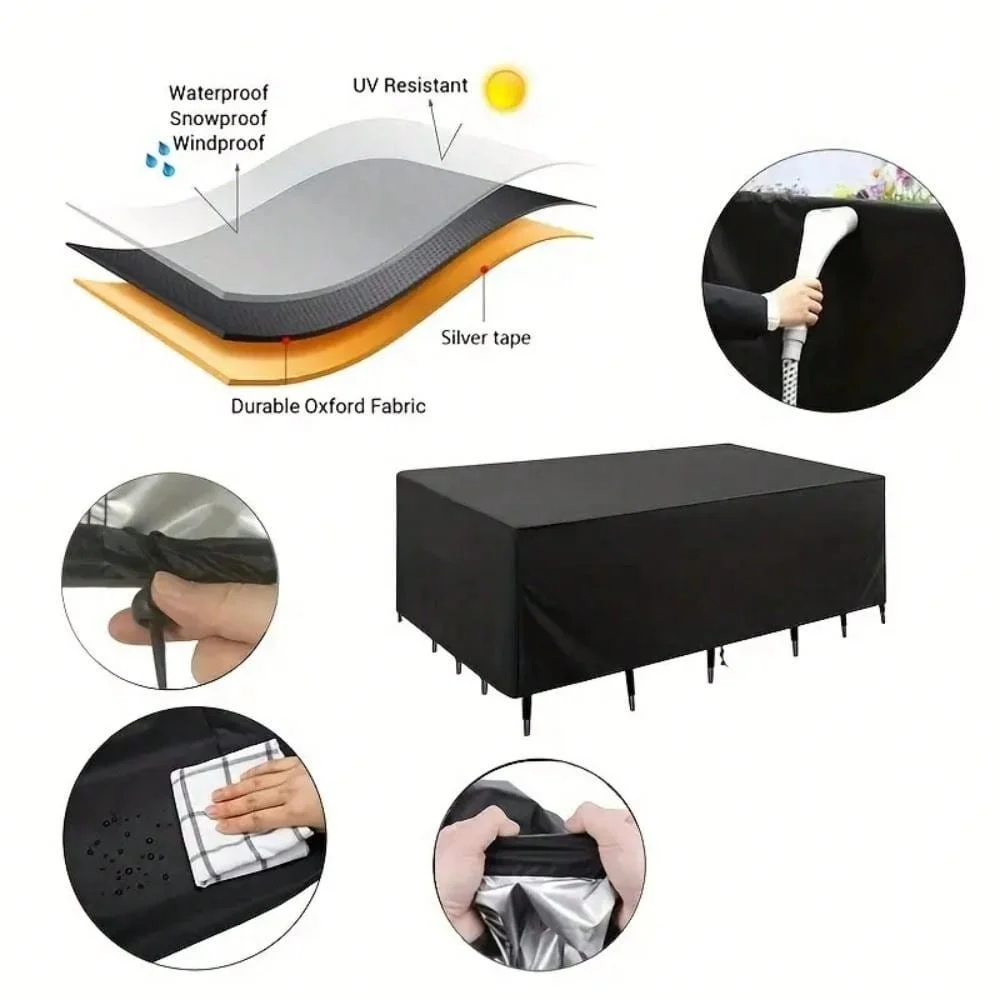 Ultimate Outdoor Furniture Cover - Waterproof, dustproof cover, durable and easy to clean, perfect for patios, gardens thumbnail 4