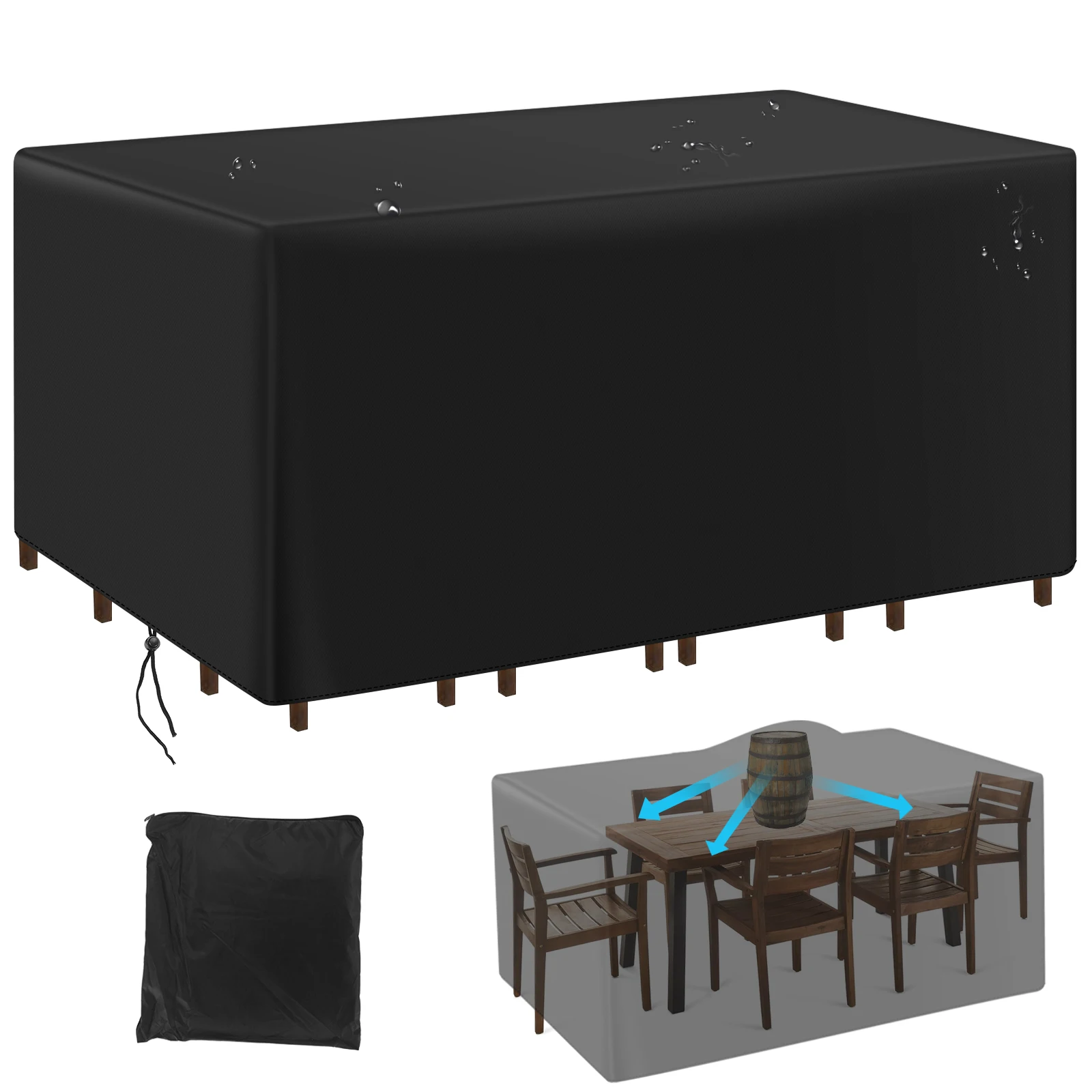 Ultimate Outdoor Furniture Cover - Waterproof, dustproof cover, durable and easy to clean, perfect for patios, gardens thumbnail 5