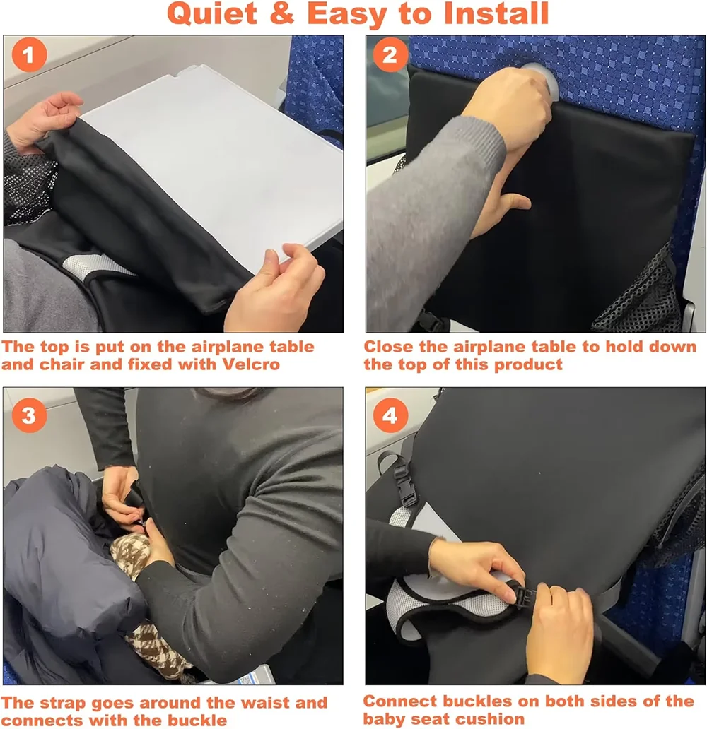 Toddler Airplane Seat Kids Airplane Seat Footrest Extender Portable Toddler Plane Foot Resting Pad for Children Kids Toddler thumbnail 6