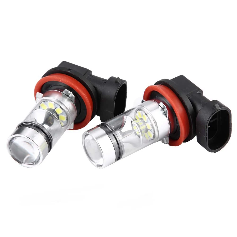 Car Fog Light Fog Driving Light 2x H8 H9 H11 6000K Super White 100W LED Headlight Bulbs Kit Fog Car Driving Light LED Headlight thumbnail 5
