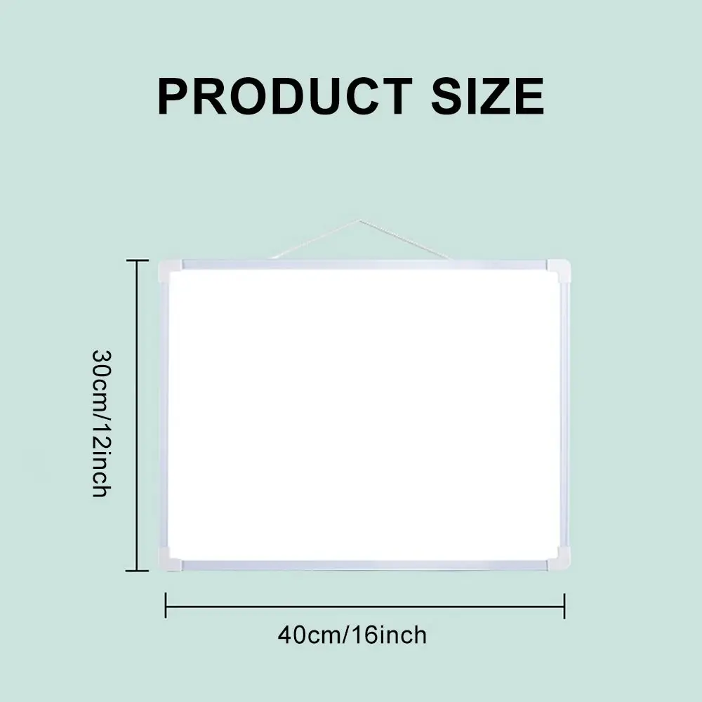 with 3 Markers & 4 Magnets Dry Erase Board Wall Mounted Double-Sided Graffiti Drawing Board Small 16" X 12" Whiteboard thumbnail 5