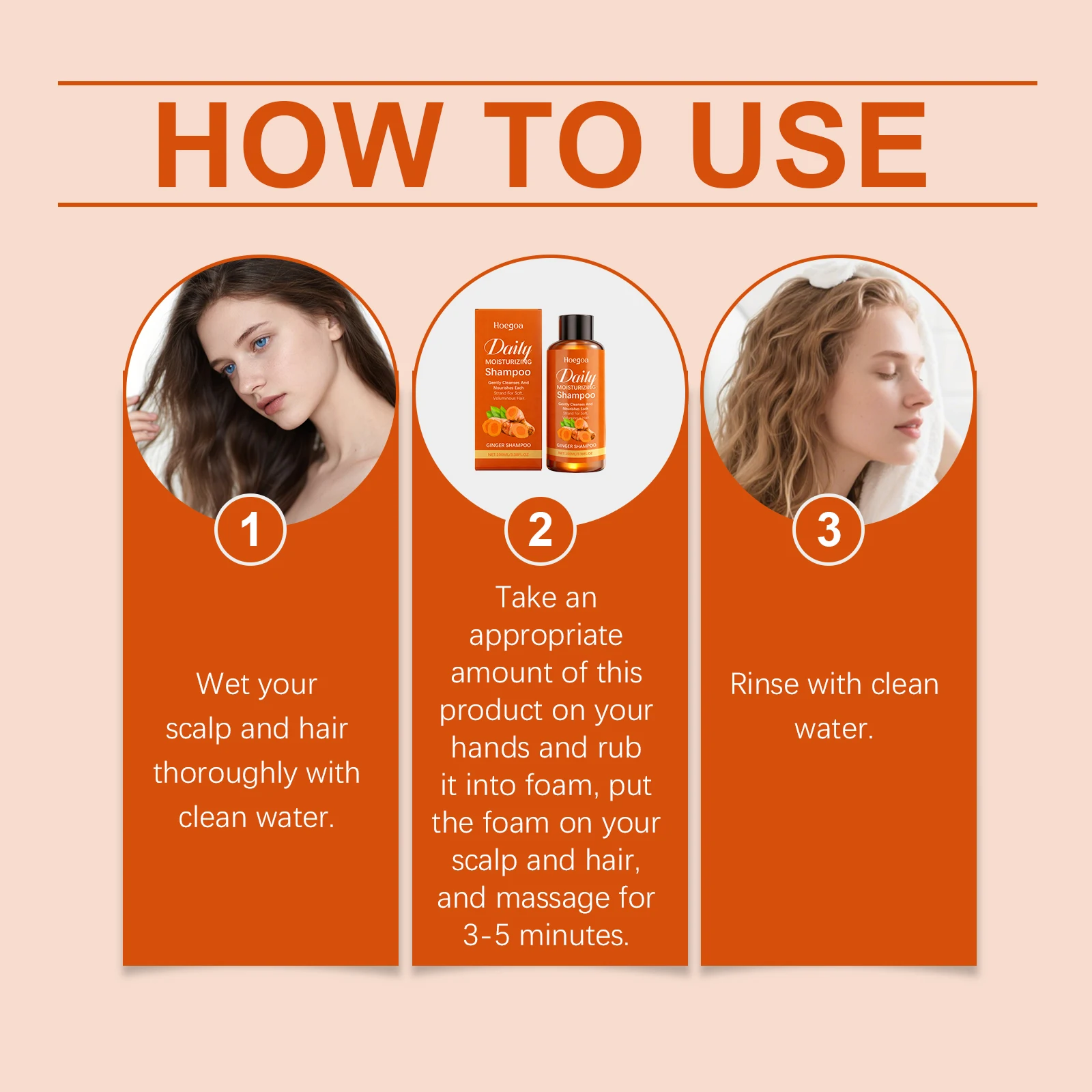 Ginger Shampoo&Conditioner Hair Cleansing Care Set Anti-Dandruff Oil Control Refreshing Shampoo Smoothing Soften Soften HairCare thumbnail 6