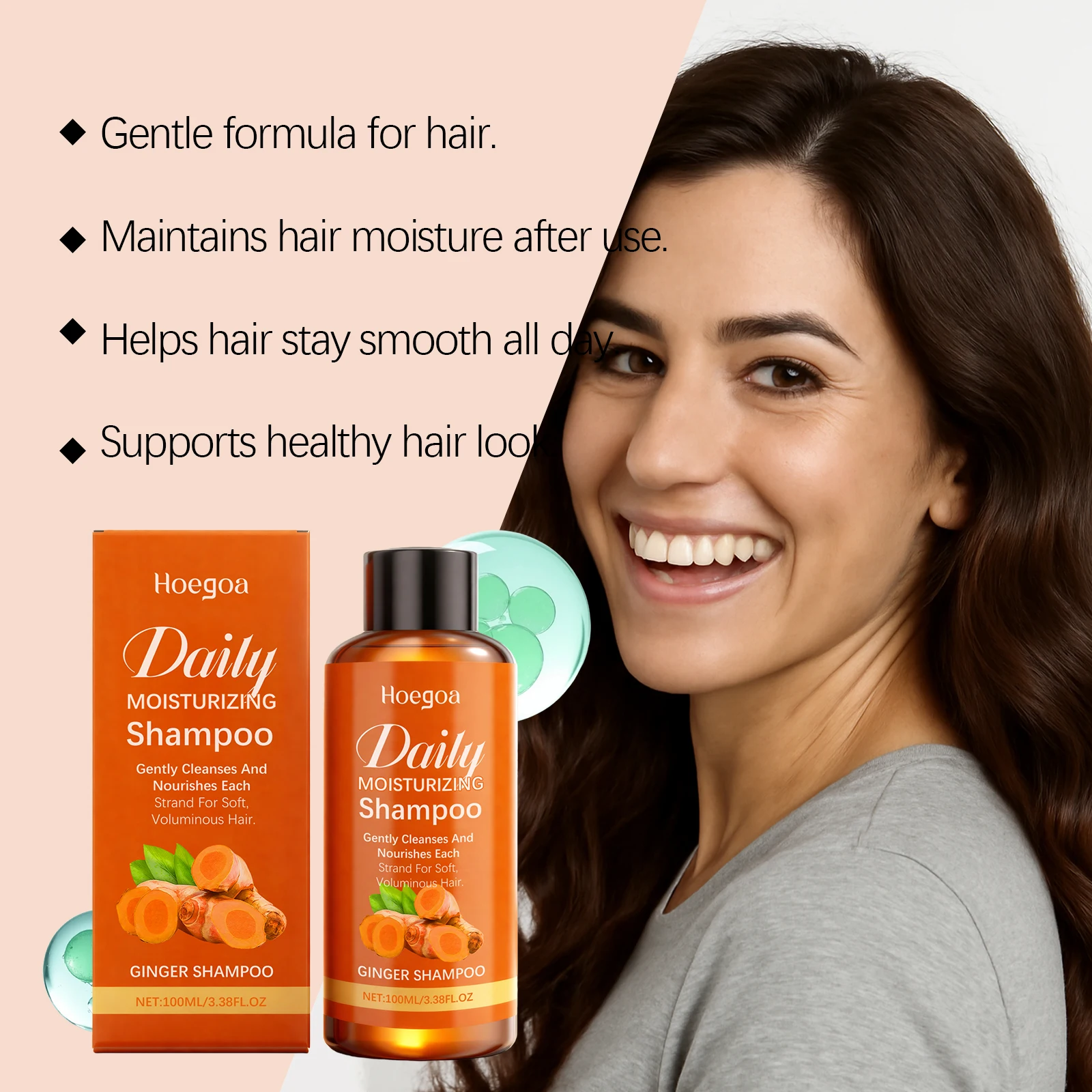 Ginger Shampoo&Conditioner Hair Cleansing Care Set Anti-Dandruff Oil Control Refreshing Shampoo Smoothing Soften Soften HairCare thumbnail 2