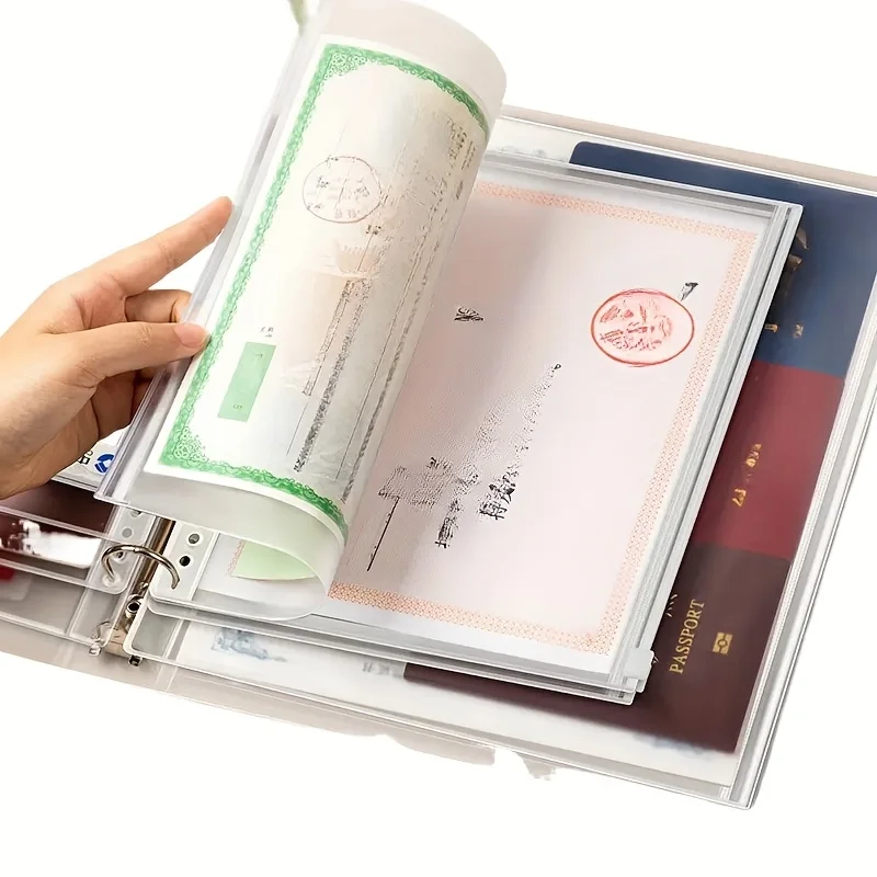 7-in-1 A4 Document Storage Bag Student Waterproof Zip File Bag Makeup Bag School Office Supplies Miscellaneous Storage Organizer thumbnail 3