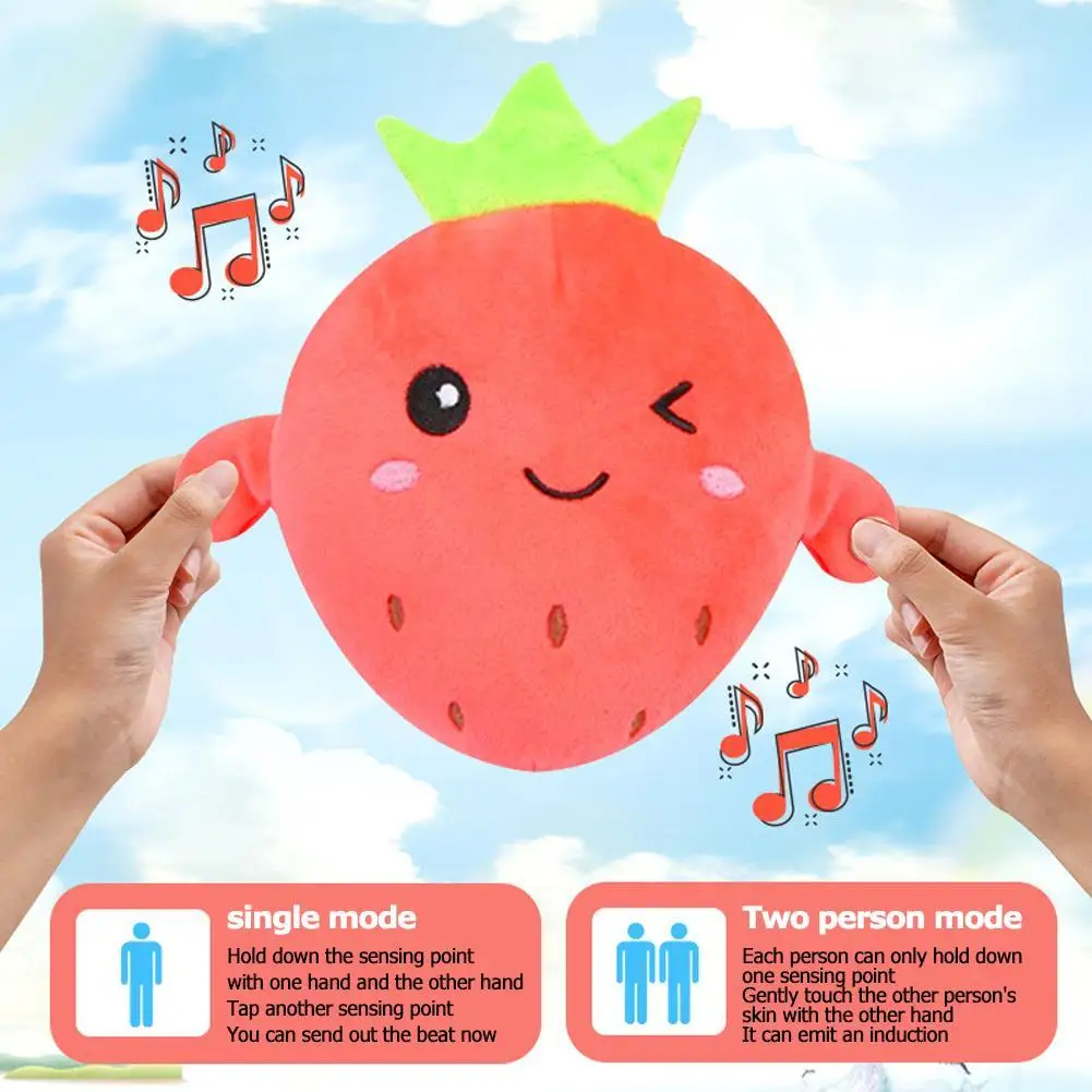 Creative Peculiar Music Rhythm Parent-child Interactive Plush Doll Banana Fruit Induction Toy Cultivate Music Perception Ability