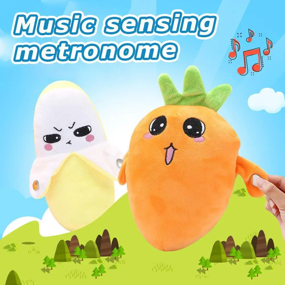 Creative Peculiar Music Rhythm Parent-child Interactive Plush Doll Banana Fruit Induction Toy Cultivate Music Perception Ability thumbnail 5