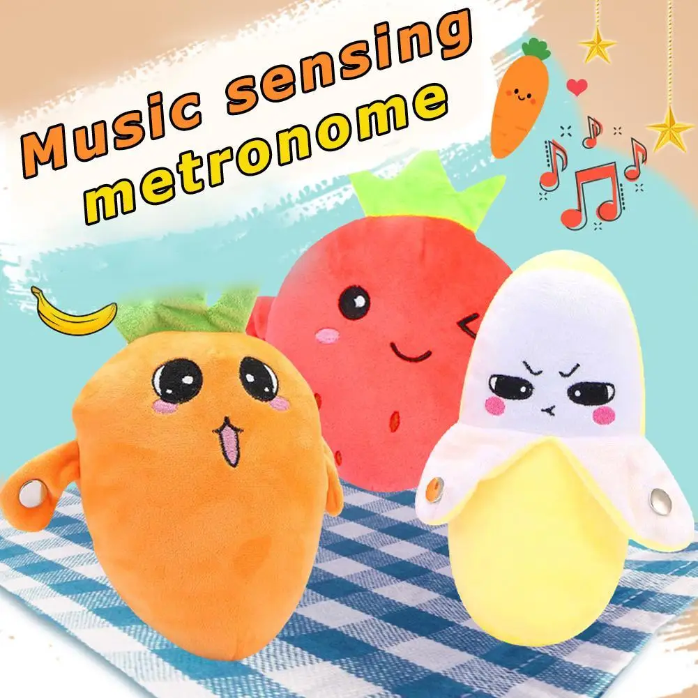 Creative Peculiar Music Rhythm Parent-child Interactive Plush Doll Banana Fruit Induction Toy Cultivate Music Perception Ability thumbnail 3