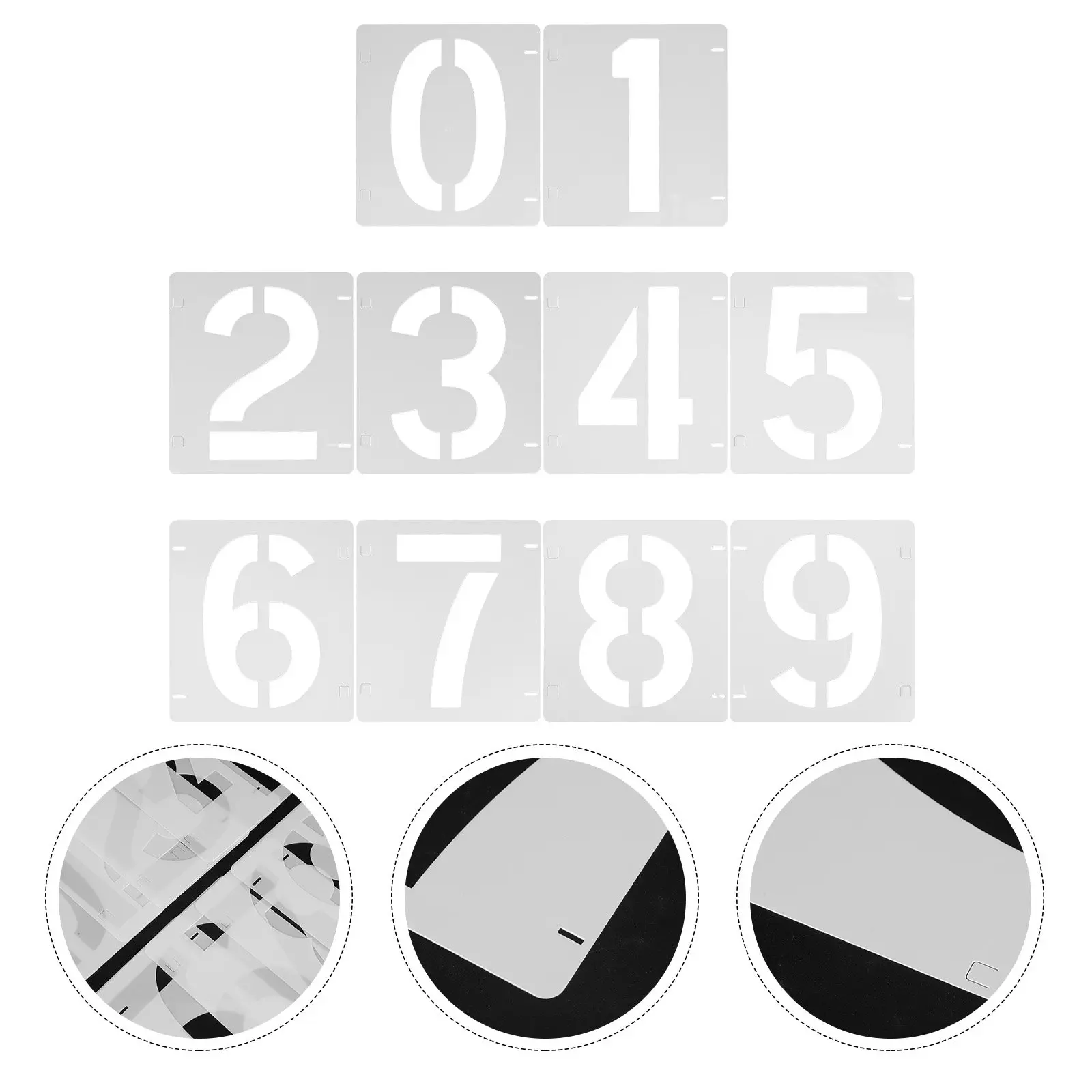 Number Templates Plastic Drawing Stencils Washable Reusable For Diy Crafts Home Decor Wall Floor Fabric Wood Signs thumbnail 3