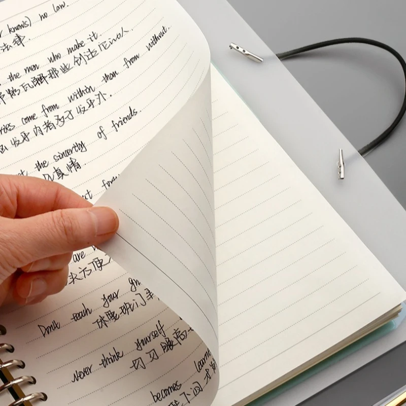 A5 Transparent Loose Leaf Binder Notebook for Office, Student, Home thumbnail 6