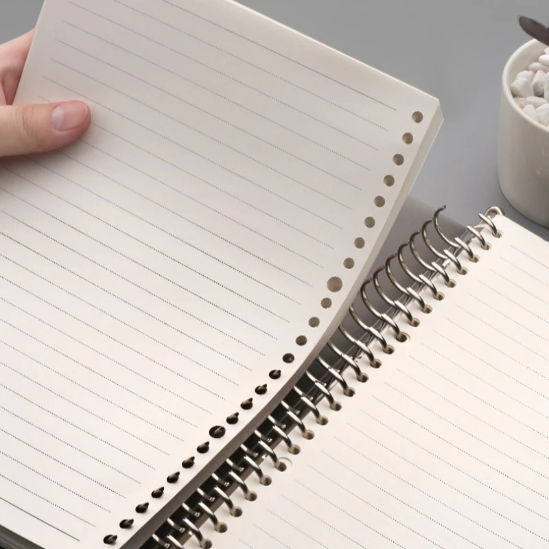 A5 Transparent Loose Leaf Binder Notebook for Office, Student, Home thumbnail 5