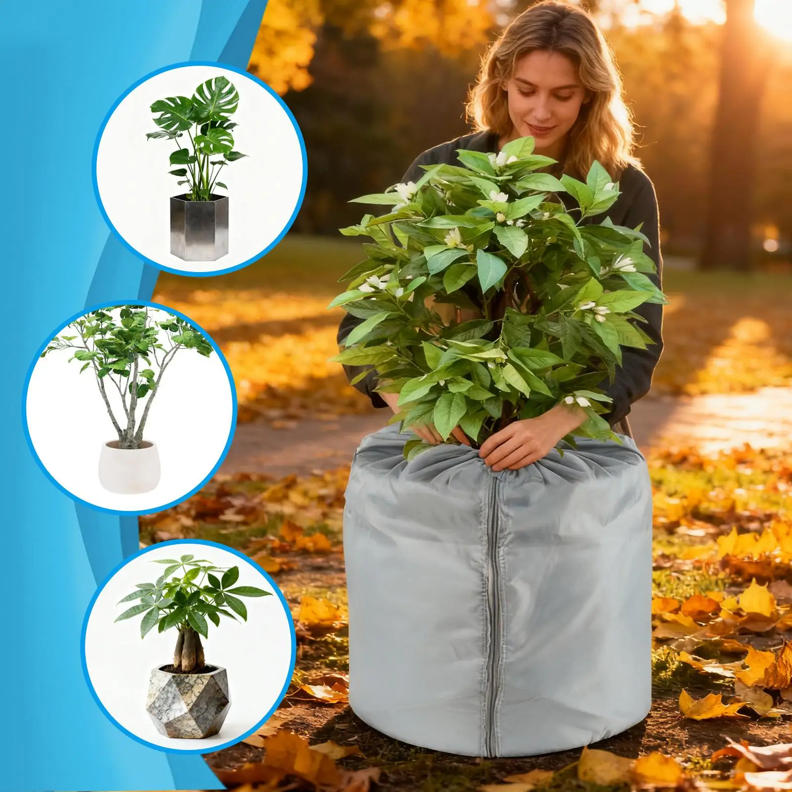 Plant Winter Cover Protection Garden Plant Frost Cover Insulated Protector With Zipper Drawstring For Garden Greenhouse Raised thumbnail 2
