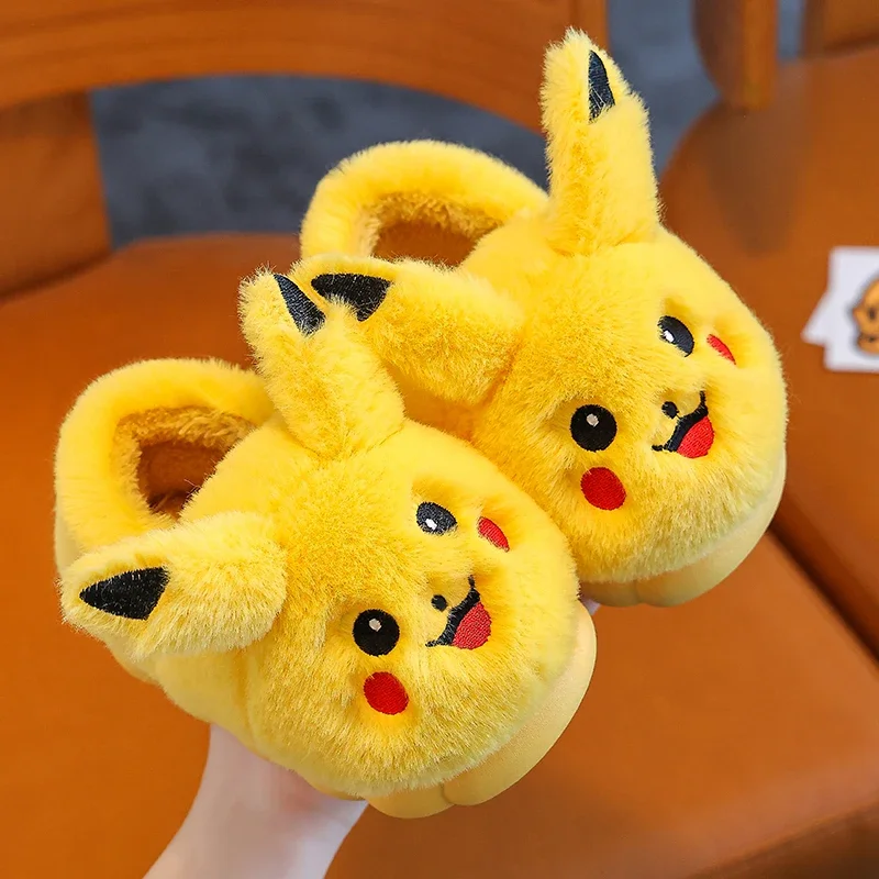 Anime HelloKitty Autumn/Winter Kawaii Flat Plush Slippers Soft Sole Non-Slip Warm Indoor Home Cotton Shoes Girls Christmas Gifts thumbnail 3