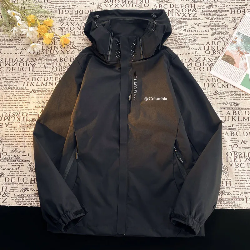 Men's New High-End Branded Logo Windproof Jacket, Spring and Autumn Outdoor Loose Casual Sports Mountaineering Coat thumbnail 5
