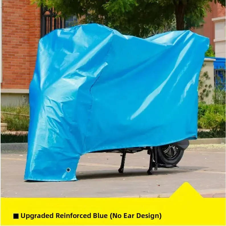 Thickened Electric Vehicle Motorcycle Sunshade Rainproof Dustproof Car Cover Battery Car Coat Simple Style Vehicle Cover thumbnail 3