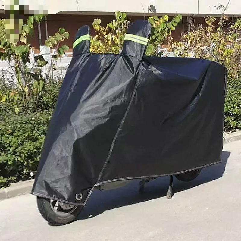 Thickened Electric Vehicle Motorcycle Sunshade Rainproof Dustproof Car Cover Battery Car Coat Simple Style Vehicle Cover thumbnail 4