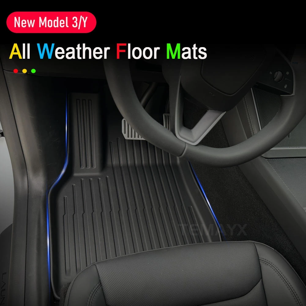 For Tesla Model Y Juniper 2025 2026 TPE Floor Mats Waterproof Front Rear Trunk Mat Non-slip Foot Pads Backrest Mats Accessories thumbnail 2