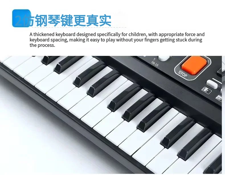 Electronic Keyboard 37-key/61-key Piano Children's Toy With Microphone Musical Gift Imitation Piano Keys thumbnail 4