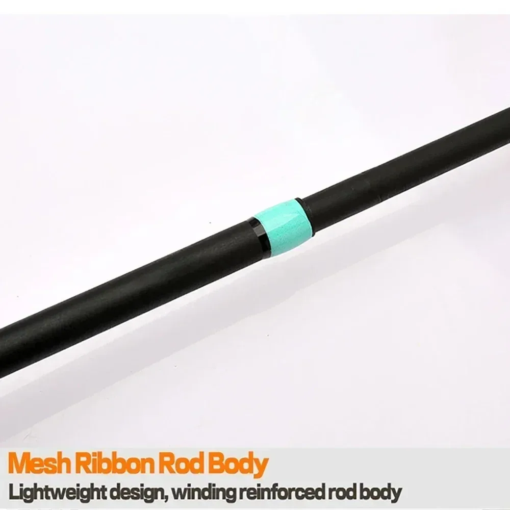 4 Sections Spinning Fishing Rod M Power Spinning Casting Fishing Rod 1.65m/1.8m/2.1m Portable Carbon Fiber Fishing Pole Winter thumbnail 2
